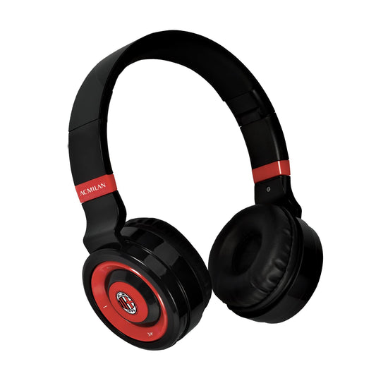 TECHMADE AC Milan bezvadu austiņas - salokāmas, HiFi stereo, iebūvēts mikrofons, Micro SD slots, FM radio, iPhone/Android.
