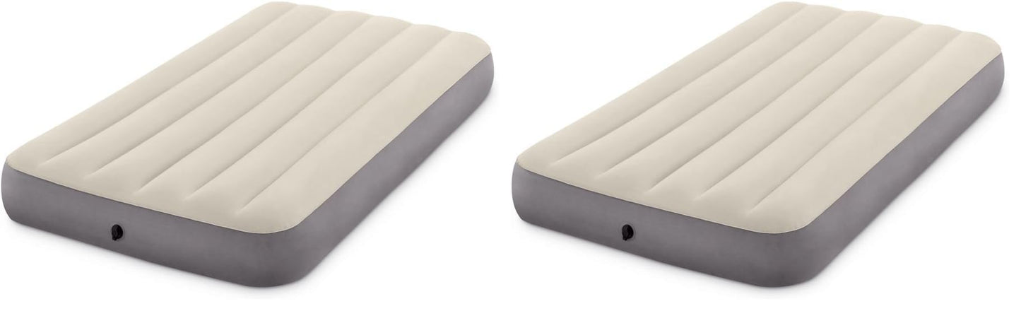 Gaisa matracis vienvietīgs Intex 64101 Dura-Beam Single High, piepūšams matracis ar vārstu, 1 personai, PVC, daudzkrāsains, 99x191x25 cm (2 gab.)