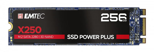 Emtec SSD M2 SATA x250 256GB - High-speed storage, 3D NAND technology, compact design for enhanced performance.