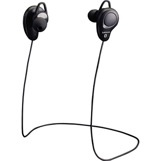 Lenco EPB-015 - bezvadu Bluetooth austiņas ar mikrofonu, 110mAh akumulators, 12,6 g, melnas.