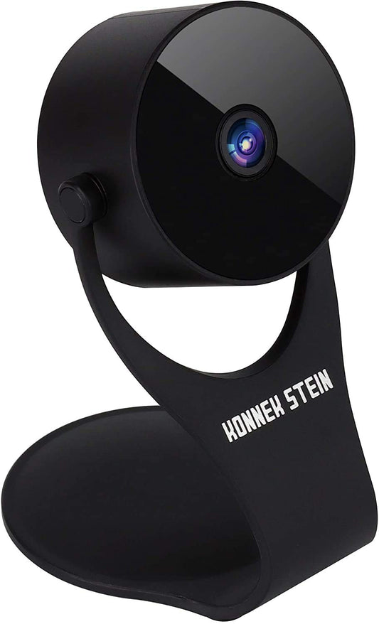 Konnek Stein drošības kamera 1080p HD iekštelpu bezvadu viedā mājas kamera ar nakts redzamību, divvirzienu audio, darbojas ar Alexa asistentu, melna