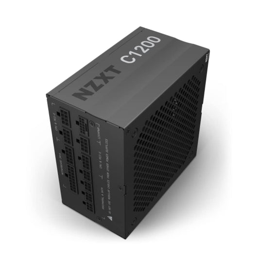 NZXT C1200 PSU - 1200W ATX 3.0, PCIe 5.0, 80 Plus Gold, fully modular, zero fan mode, black cables, 10-year warranty.