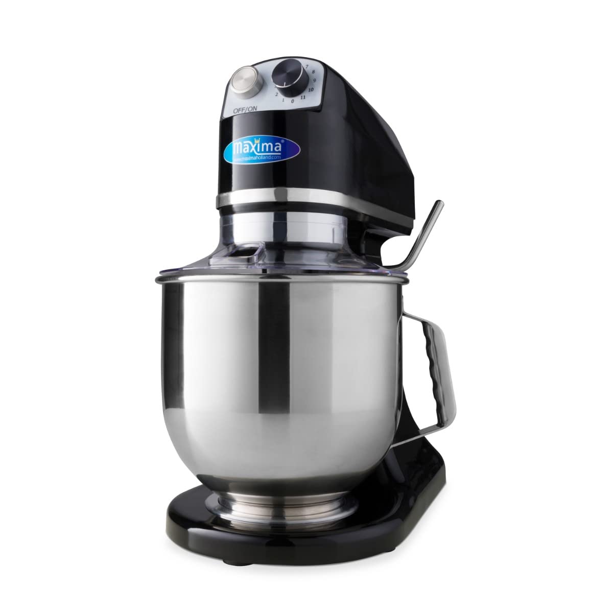 Planētu mikseris 7 l, līdz 2 kg mīklas, melns – nerūsējošā tērauda maisīšanas bļoda – 11 ātrumi – virtuves iekārta – stāvošais mikseris – pārtikas robots – 7 litri