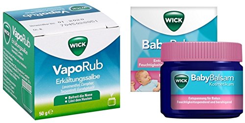 WICK vecāku un mazuļa komplekts, saaukstēšanās ziede un bērnu balzams