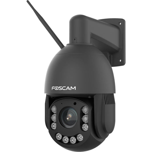 Foscam SD4H 4 MP Dualband WLAN PTZ kupola uzraudzības kamera ar 18x optisko tālummaiņu, cilvēku un transportlīdzekļu atpazīšana, automātiskā sekošana (melna)