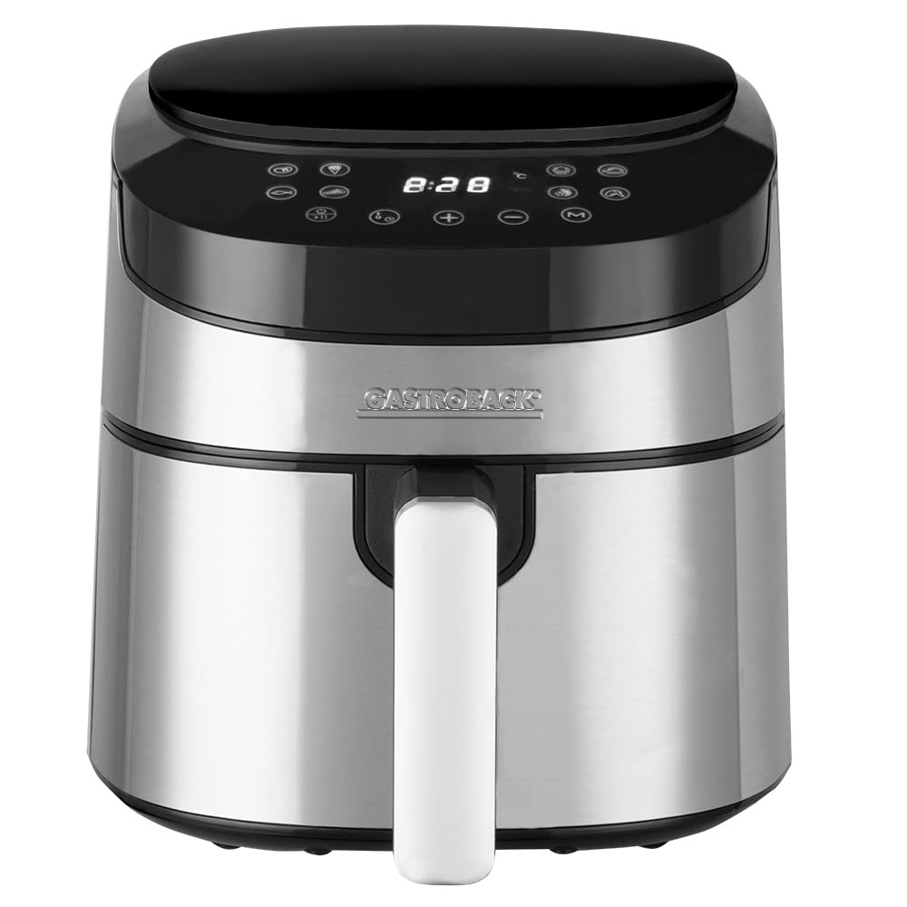 GASTROBACK Design karstā gaisa fritieris Air Pro - 3,7L, 8 programmas, skārienpanelis, melns-sudrabs