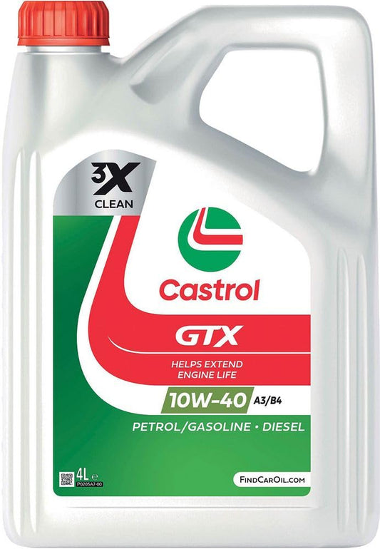 Castrol GTX 10W-40 A3/B4 motoru eļļa, 4L