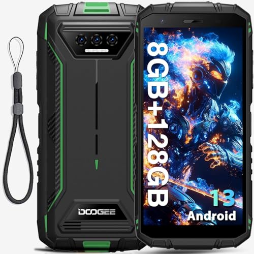 DOOGEE S41 Plus - 8GB RAM, 128GB storage, 6300mAh battery, 5.5" HD+ display, 13MP+8MP cameras, IP68, Dual SIM, Android.
