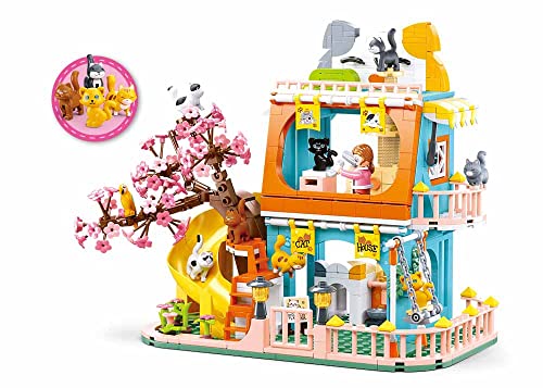 SLUBAN M38-B1089 Meiteņu sapnis-Kaķu māja - Colorful cat house building set with playful design and creative play features.
