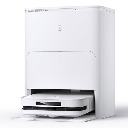 ECOVACS DEEBOT X5 Omni - 12,800Pa sūkšanas jauda, ZeroTangle, TruEdge™, karsta ūdens mopa mazgāšana, automātiska mopa pacelšana