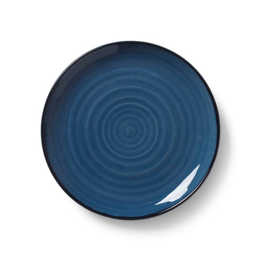 Kähler Design Colore plakans šķīvis, izgatavots no keramikas, roku darbs, krāsa: ogu zila, diametrs: 19 cm, 690631