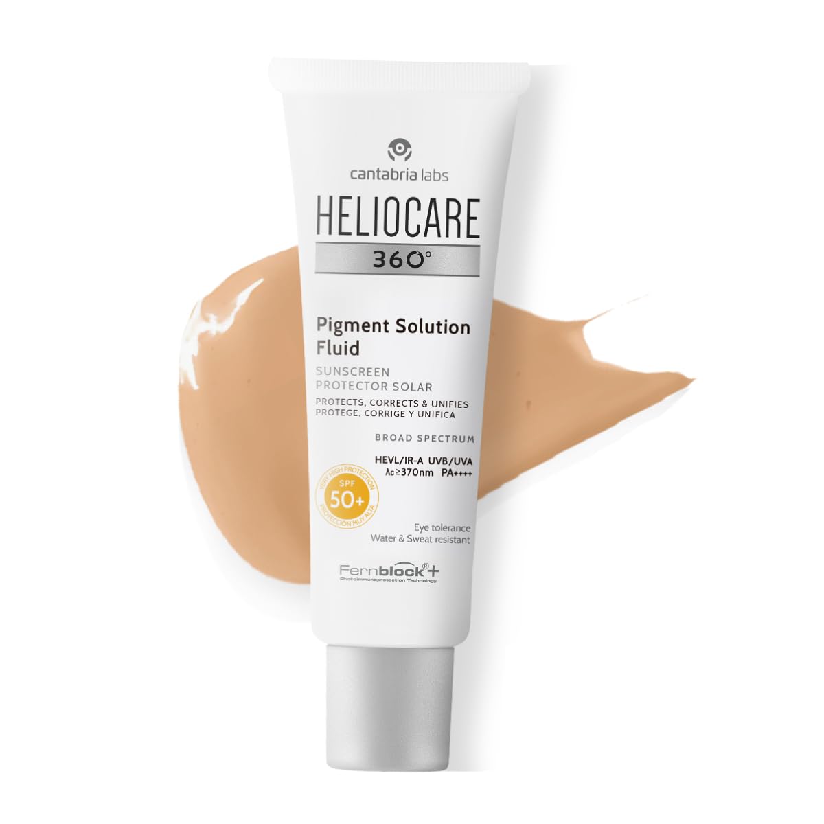 Saules aizsargfluīds sejai Heliocare 360 Pigment Solution Fluid Spf50 50Ml, 50 Ml (1Er Pack), pret pigmentācijas plankumiem, ikdienas UV aizsardzība