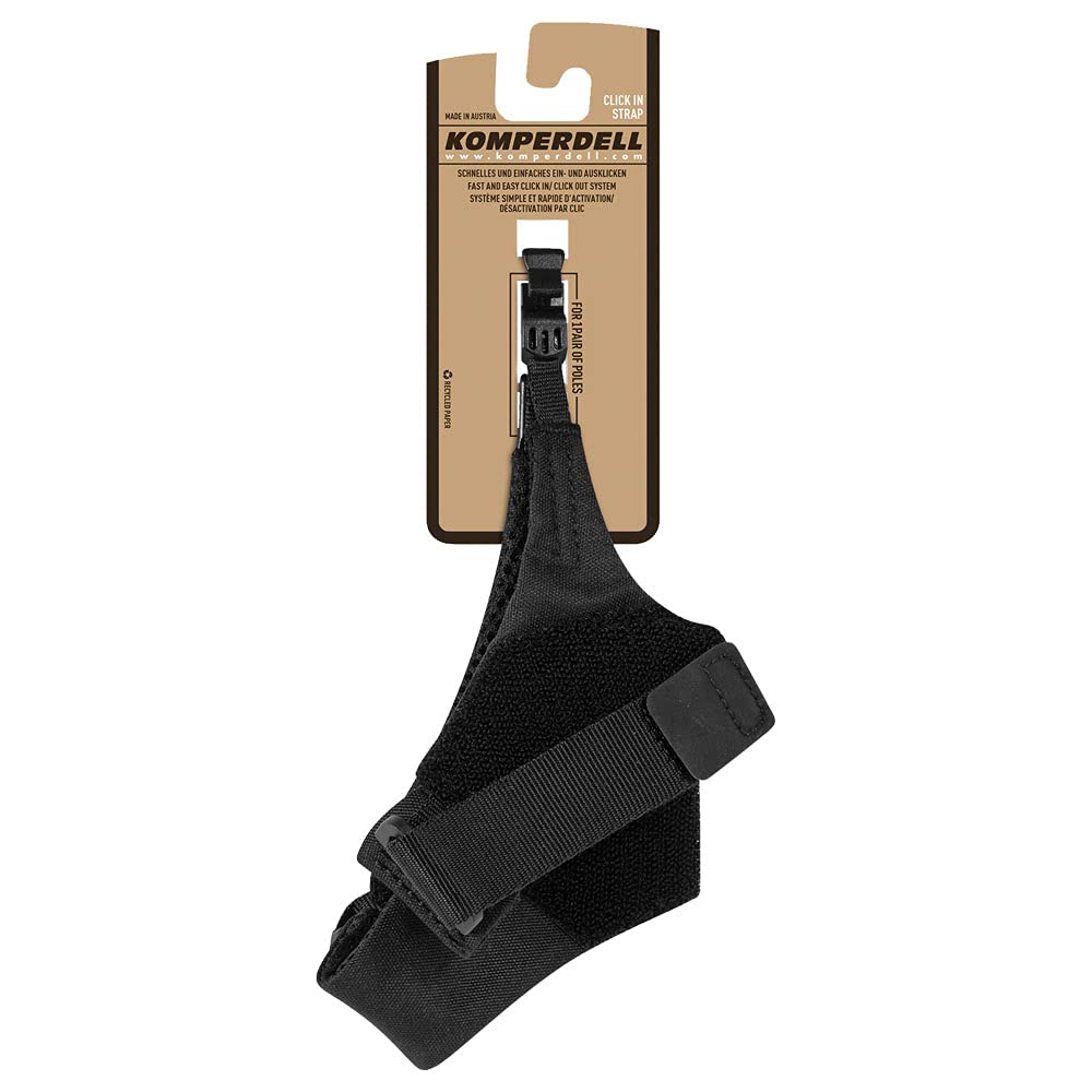 Nordic Walking siksna Komperdell Strap Click-In 2.0, cilpa, M, melna