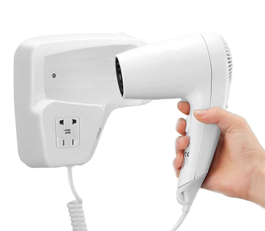 sienas montāžas matu fēns, vannai, viesnīcai, ģērbtuvei, 1300 W