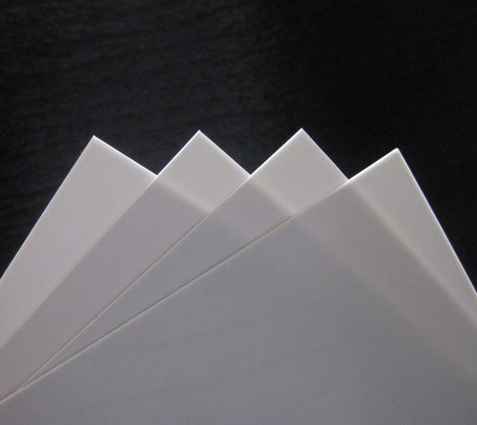 Evemodel ABS0920 ABS polistirola plāksnes 4 gab. 200 x 250mm 2mm biezums, balta, modelēšanai un dekorēšanai