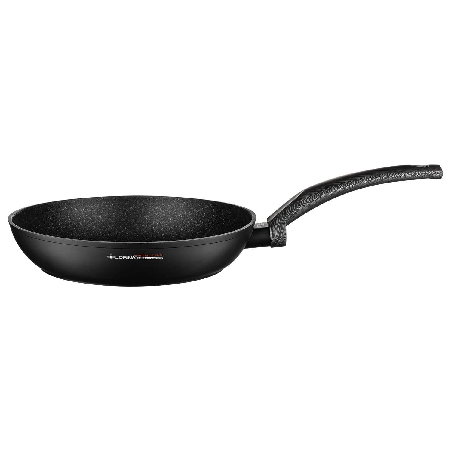 Florina BONO - 20 cm aluminum frying pan with non-stick coating, suitable for induction, gas, and electric stoves (black)
