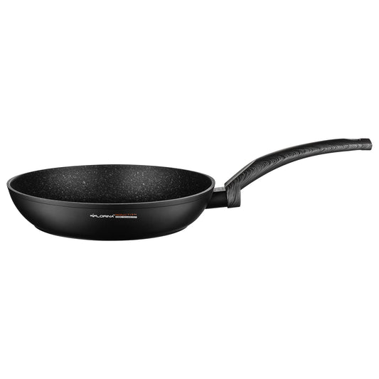 Florina BONO - 20 cm aluminum frying pan with non-stick coating, suitable for induction, gas, and electric stoves (black)