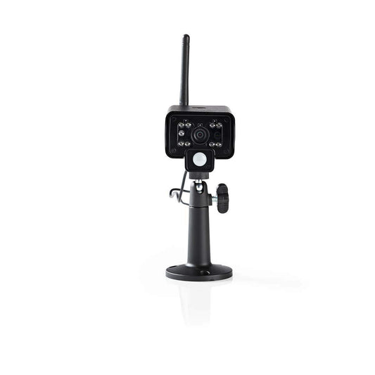 NEDIS Digitālā bezvadu kamera - 2.4 GHz - VGA - Iekštelpām un ārtelpām - Nakts redzamība: 5.00 m - Skata leņķis: 73 ° - Melna - IP54