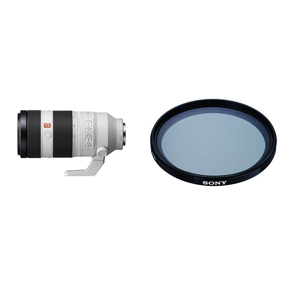 Sony SEL-100400GM G Master super telezoom objektīvs (100-400 mm, F4.5-5.6, OSS, pilna kadra) balts + V F-77CPAM2 daudzslāņu aizsargfiltrs + VF77MPAM.AE Carl Zeiss T aizsargfiltrs (77mm)