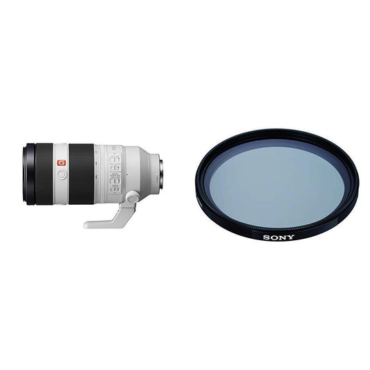 Sony SEL-100400GM G Master super telezoom objektīvs (100-400 mm, F4.5-5.6, OSS, pilna kadra) balts + V F-77CPAM2 daudzslāņu aizsargfiltrs + VF77MPAM.AE Carl Zeiss T aizsargfiltrs (77mm)