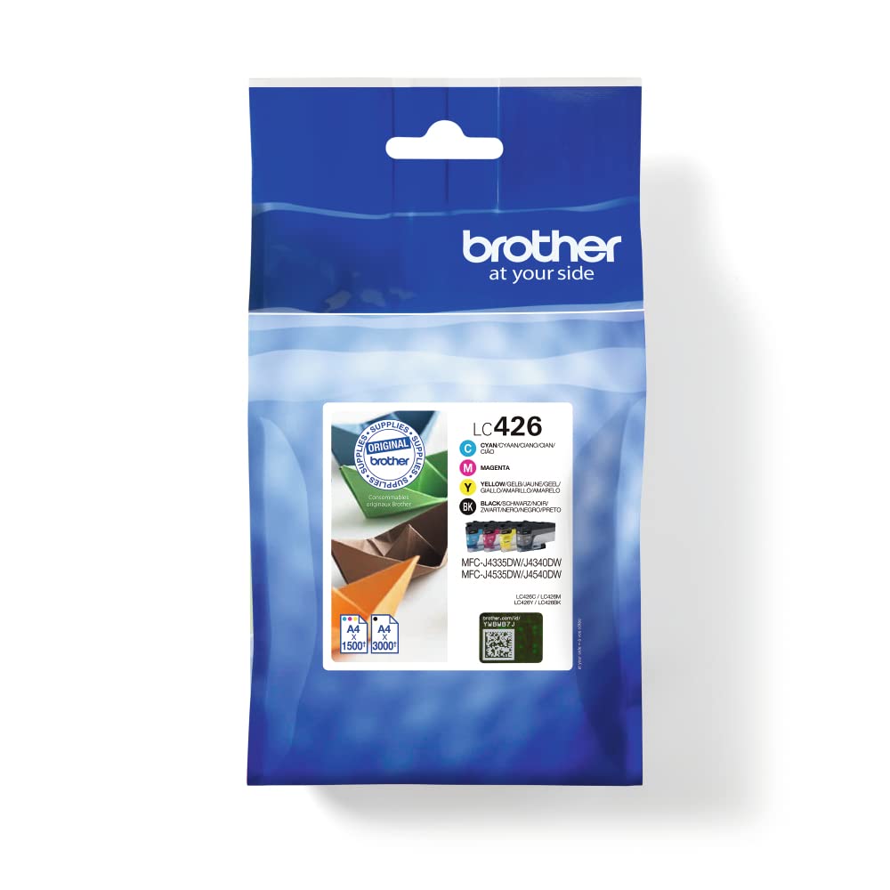 Brother LC-426BK/LC-426C/LC-426M/LC-426Y - Melna, zila, magenta, dzeltena tintes kasetnes, 4 x standarta ietilpība.