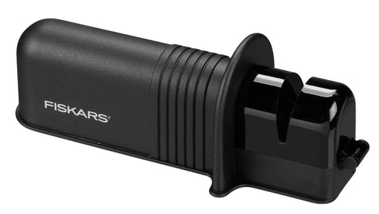 Fiskars cirvja un nažu asinātājs, keramikas slīpēšanas galva/korpuss no stikla šķiedras pastiprināta plastmasa, melna/oranža, Solid, 1026797