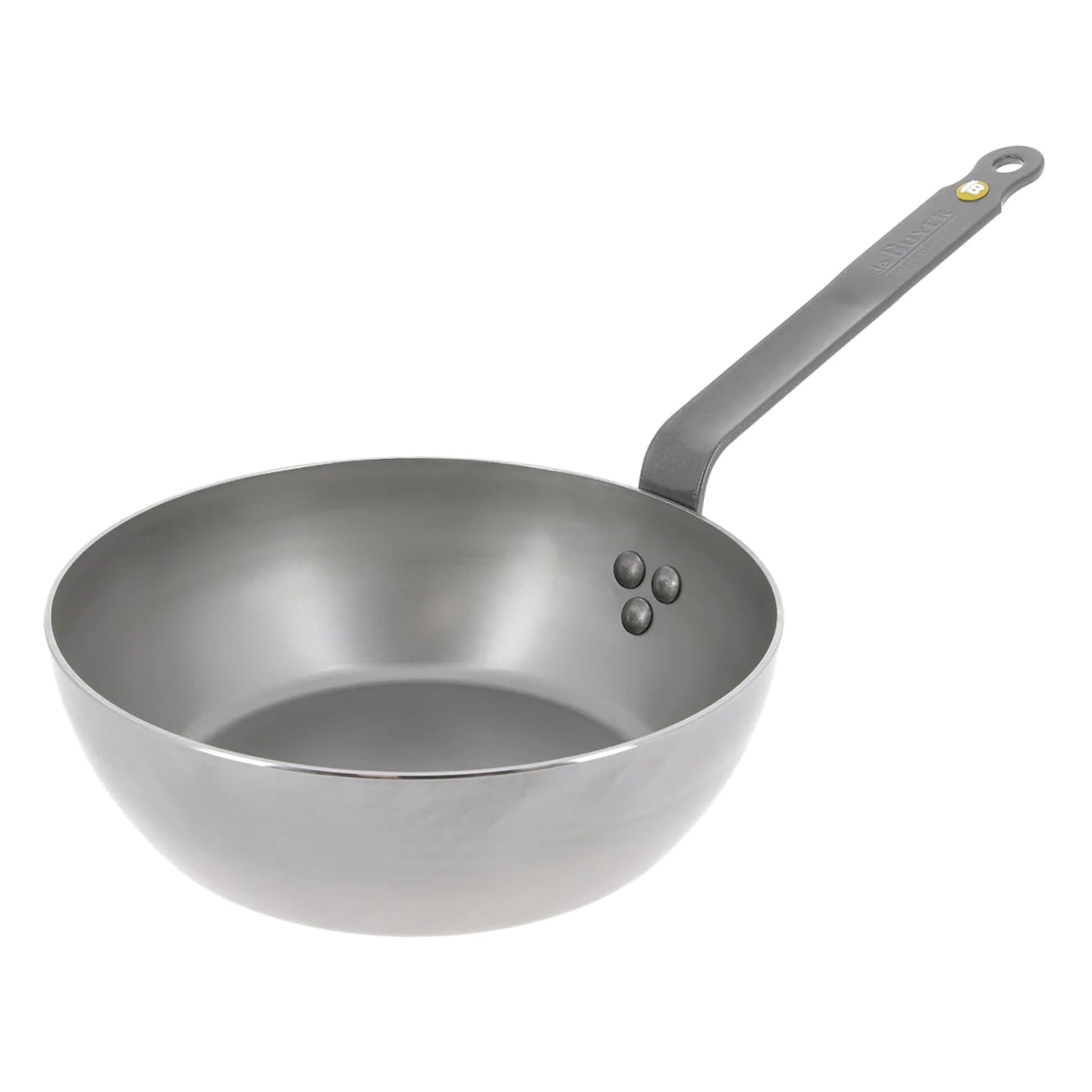 de Buyer lauku panna MINERAL B - 24 cm stainless steel frying pan, durable and heat-resistant, ideal for cooking.