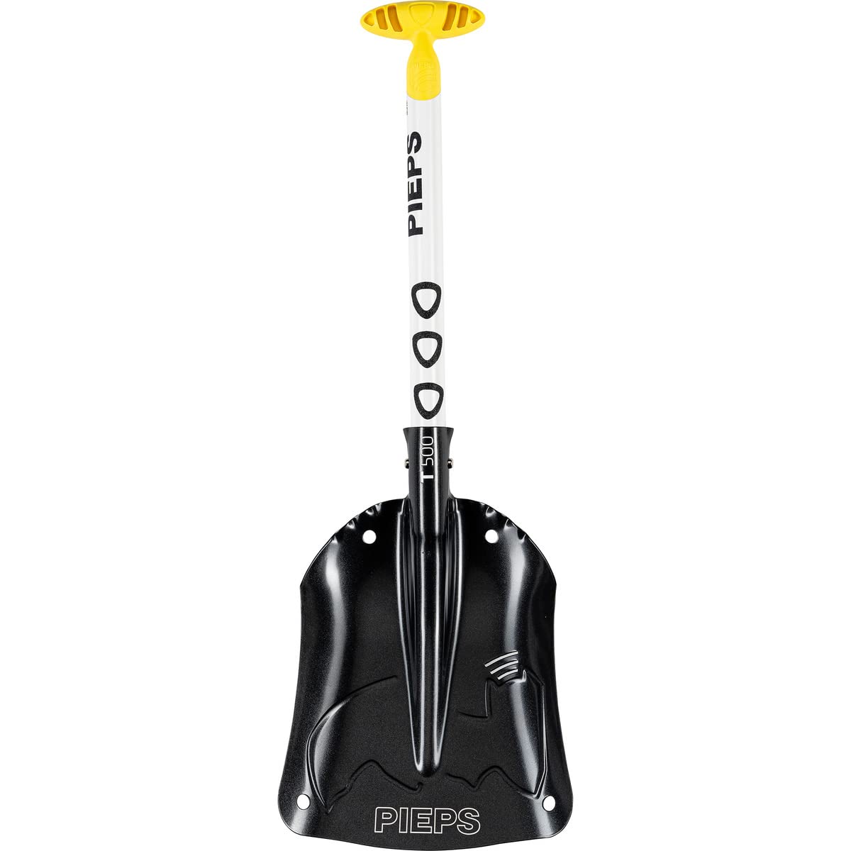 Standarta lavīnas lāpsta Pieps Shovel T 500, kopējais garums 68 cm, melna/balta