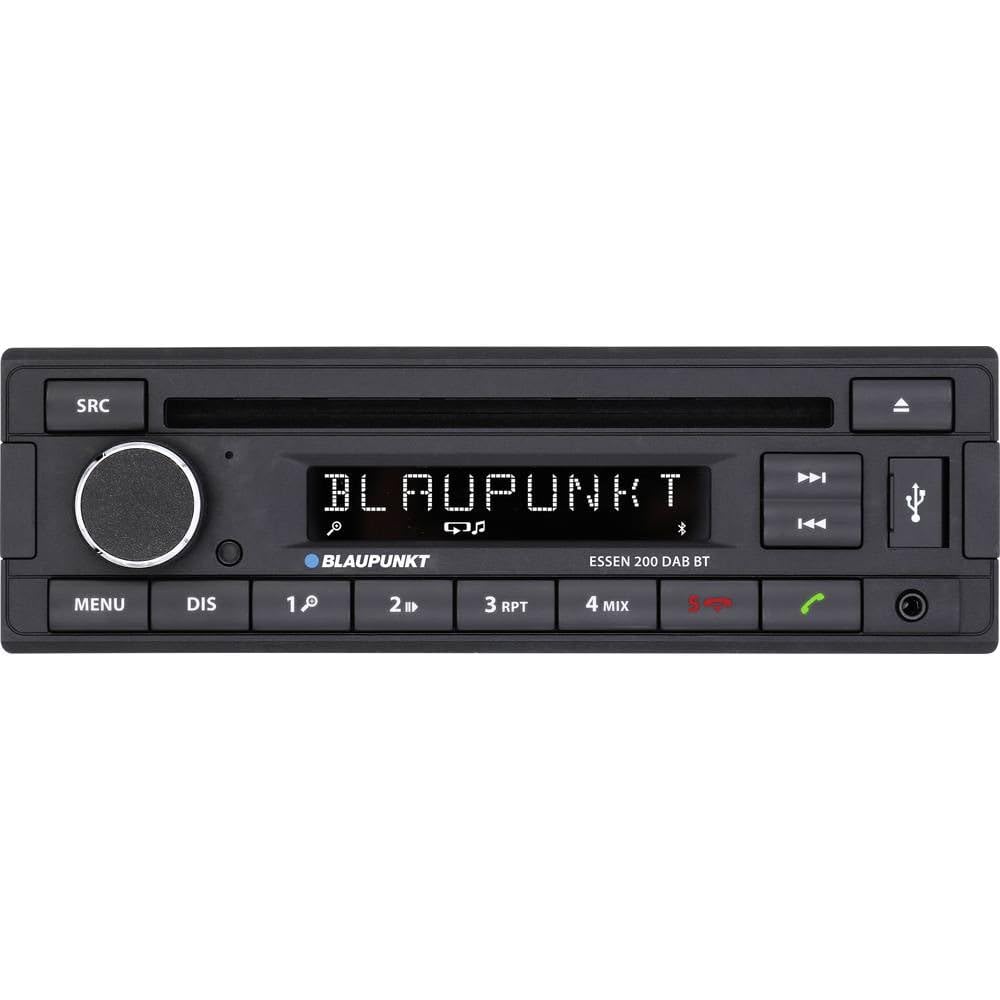 Blaupunkt Essen 200 DAB BT, 1-DIN automašīnas radio, DAB+, Bluetooth, CD, brīvroku sistēma, USB, AUX ieeja, 200W