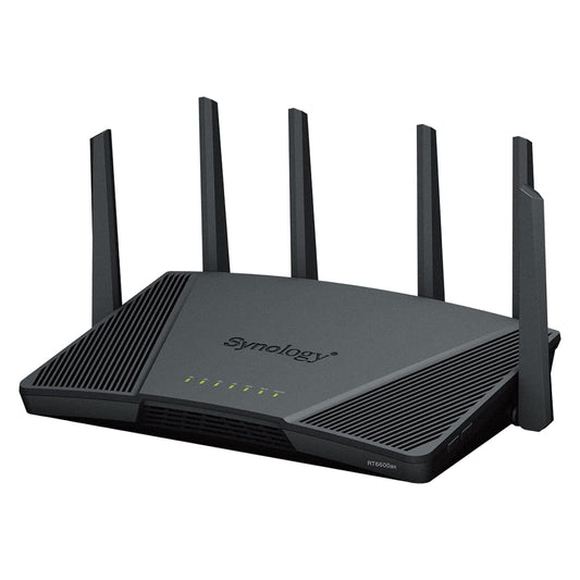 Synology Desktop Wireless TriBand-Router RT6600ax, melns