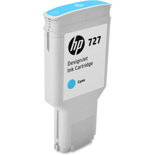 HP 727 Cyan 300 ml - Original high-capacity ink cartridge for DesignJet T2500, T1500, T900 series printers.
