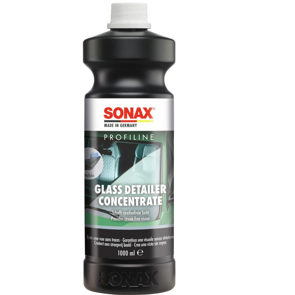 SONAX PROFILINE Glass Detailer Concentrate, 1 Liter | stikla tīrīšanas koncentrāts un slīdviela tīrīšanas mālam