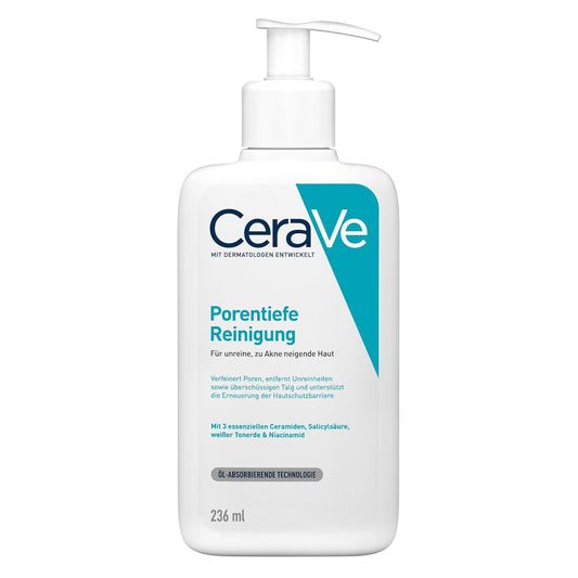 Sejas tīrīšanas želeja pret pinnēm CeraVe poru dziļai attīrīšanai, 236 ml