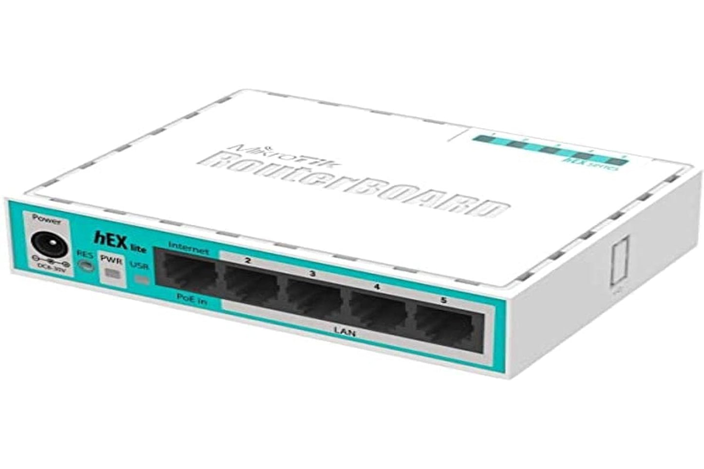 MikroTik maršrutētājs hEX lite (RB750r2) balts