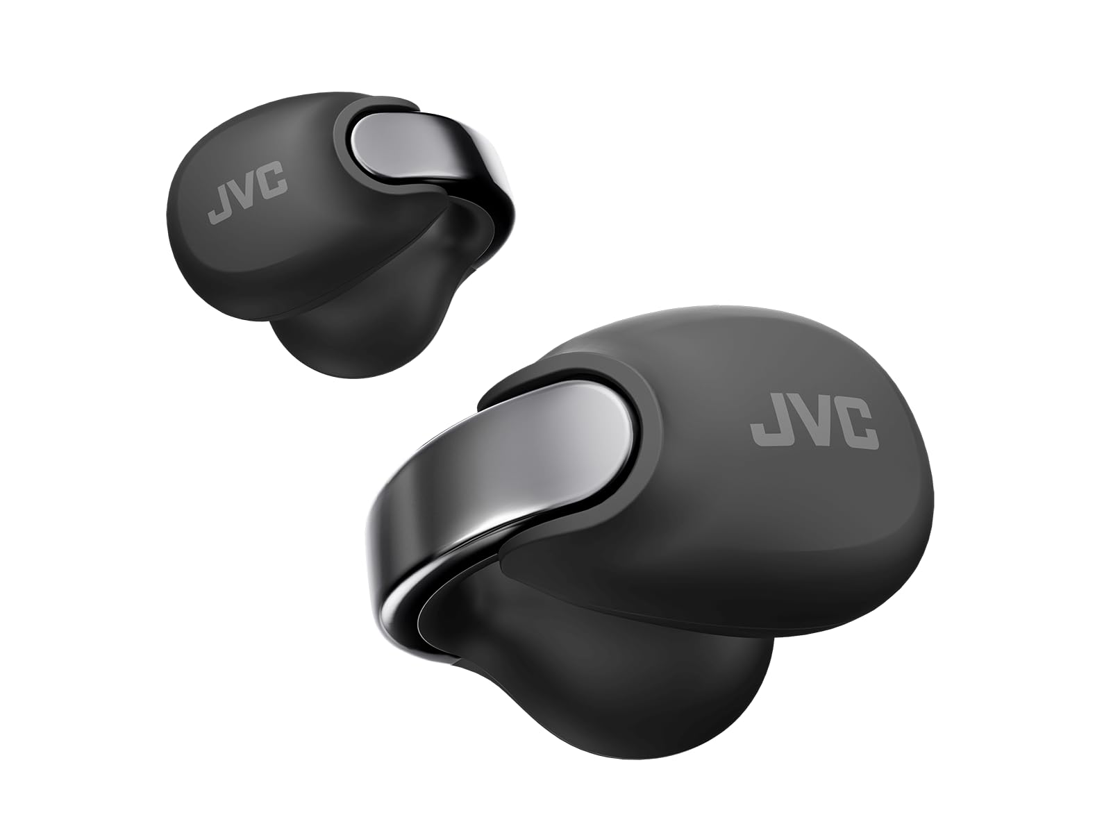 JVC NEARPHONES HA-NP1T-B - bezvadu austiņas, rotaslietu dizains, Bluetooth 5.3, 24h akumulatora darbība, ātrā uzlāde.