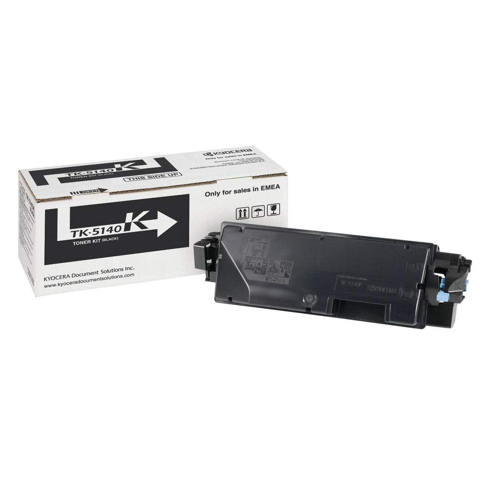Kyocera TK-5140K Toneris - Oriģinālā melnā tonera kasetne, saderīga ar ECOSYS M6030cdn, M6530cdn, P6130cdn.