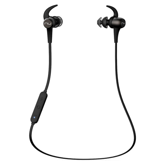 NuForce BE Sport 3 - bezvadu Bluetooth austiņas, magnētiskas, pelēkas, sporta un aktīvai lietošanai.
