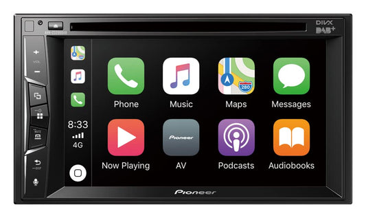14. Pioneer AVH-Z3200DAB-AN 2-DIN multimediju atskaņotājs ar DAB antenu, 6,2 collu ClearType skārienekrāns, viedtālruņa savienojums, USB, Apple CarPlay, digitālais radio, Bluetooth, 13 joslu grafiskais ekvalaizers