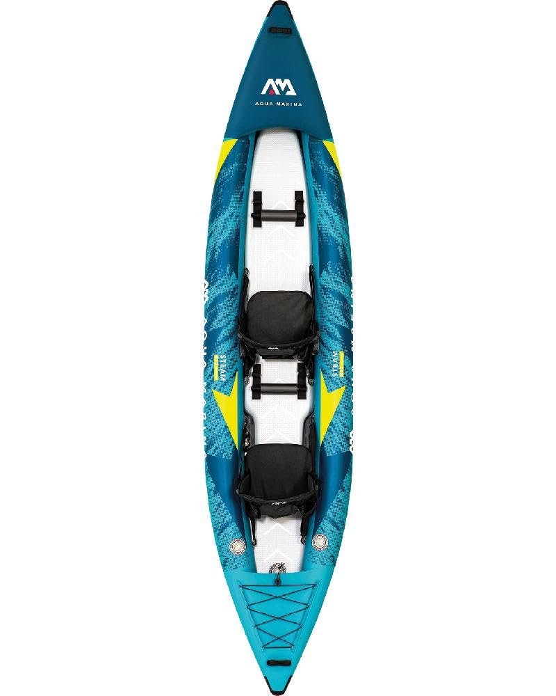 Piepūšamais kajaks Aqua Marina Steam-412 2 personām komplektā, 13‘6“ 412 x 90 cm, ar maisu sausam inventāram