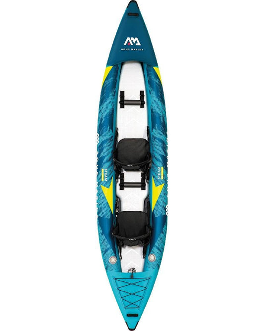 Piepūšamais kajaks Aqua Marina Steam-412 2 personām komplektā, 13‘6“ 412 x 90 cm, ar maisu sausam inventāram