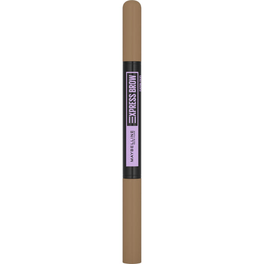 Uzacu komplekts Maybelline New York Express Brow Satin Duo, uzacu zīmulis un pūderis, Nr. 01 Dark Blonde, tumši blonds