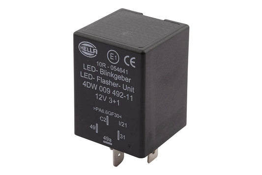HELLA 4DW 009 492-111 Signālu devējs - 12V - 4-pola - pieslēgts - LED - ar turētāju