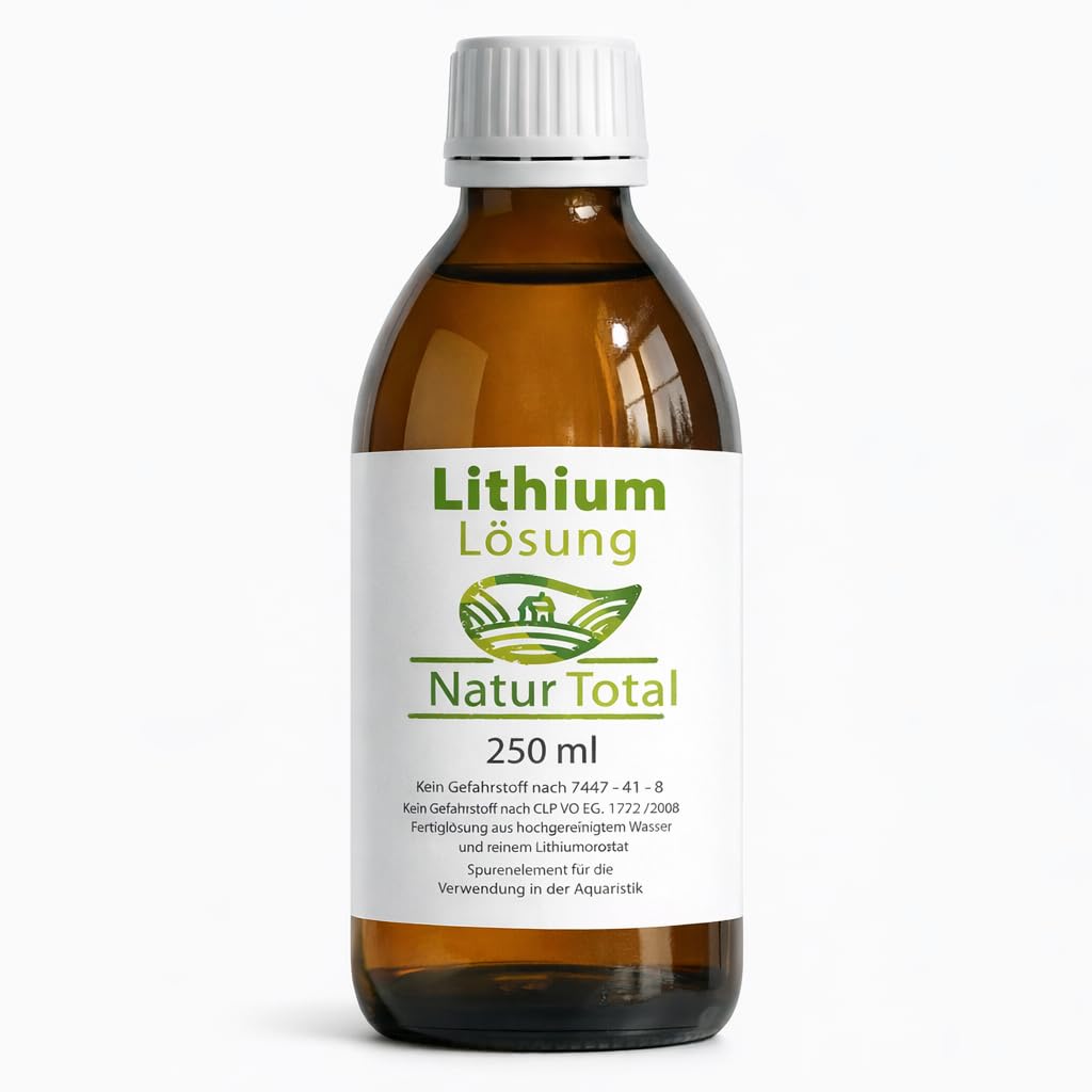 Natur Total litija šķīdums akvāristikai, 0,5mg/ml, litija orotāts, >99,9% tīrība, brūna stikla pudele 250ml