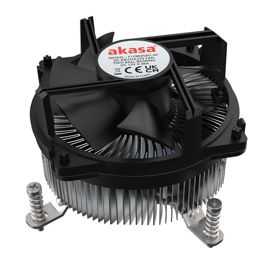 Akasa AK-CC6608BP01 CPU dzesētājs - LGA 1700 ligzda, 63,2 mm augstums, efektīva dzesēšana, kompakts dizains