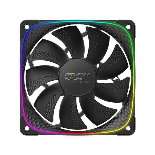 Geometric Future Squama 2503B RGB ventilators - 120 mm, melns