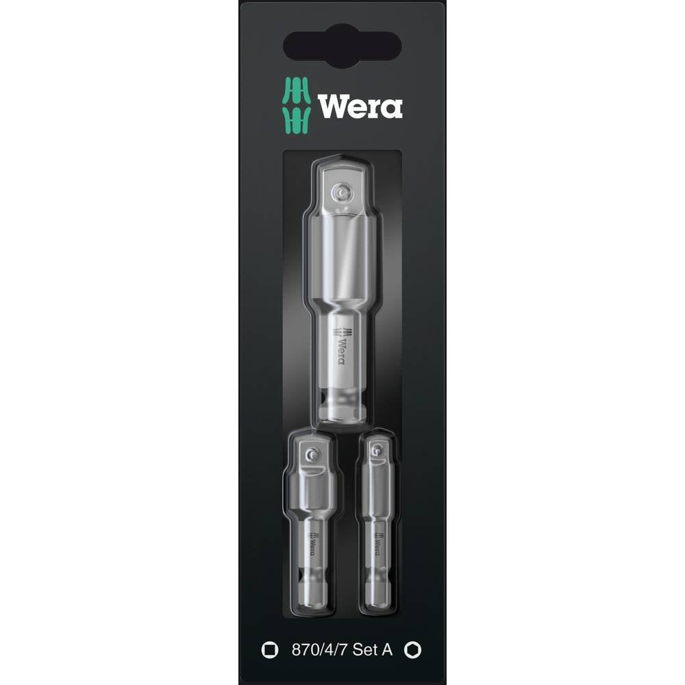 Kārbas adapteris Wera 05073200001-870/4/7 Set A SB, instrumentu kāti, savienojuma daļas, 3 daļīgs