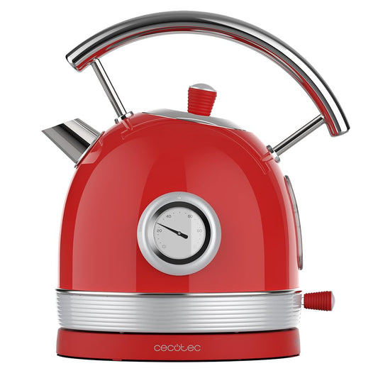 Cecotec ūdens vārītājs - 1,8L, 2200W, vintage stils, temperatūras indikators, 360º rotējoša bāze, nerūsējošais tērauds.