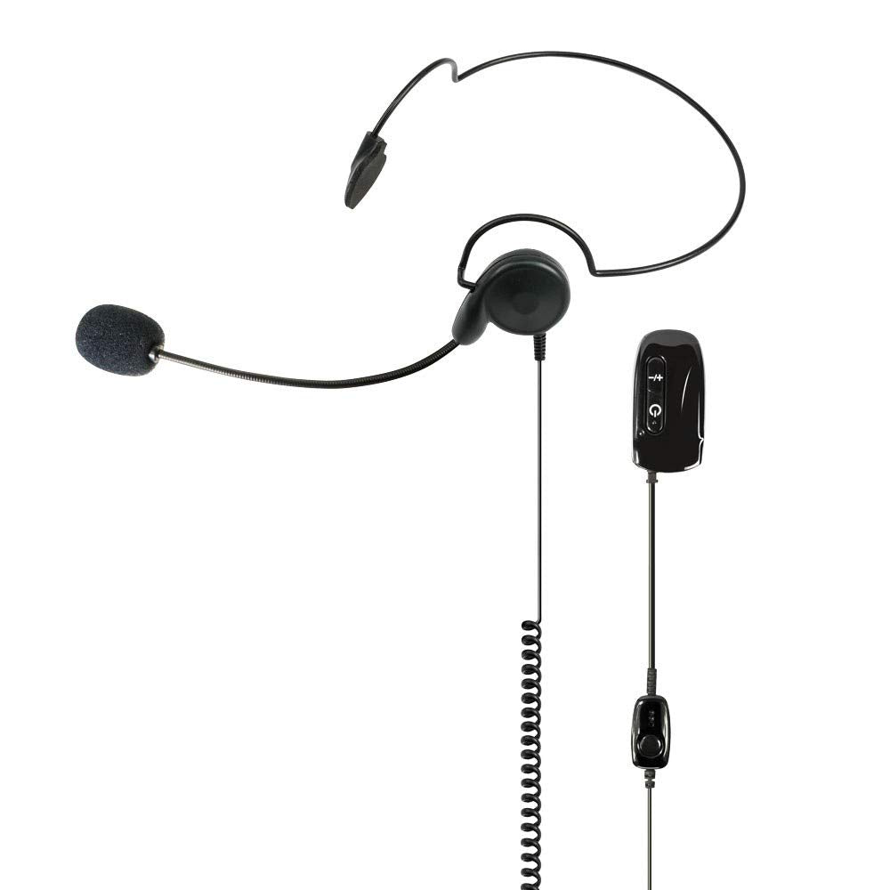 Midland C1203 Bluetooth headphones/microphone - sleek black design, standard connectivity, ideal for clear communication.