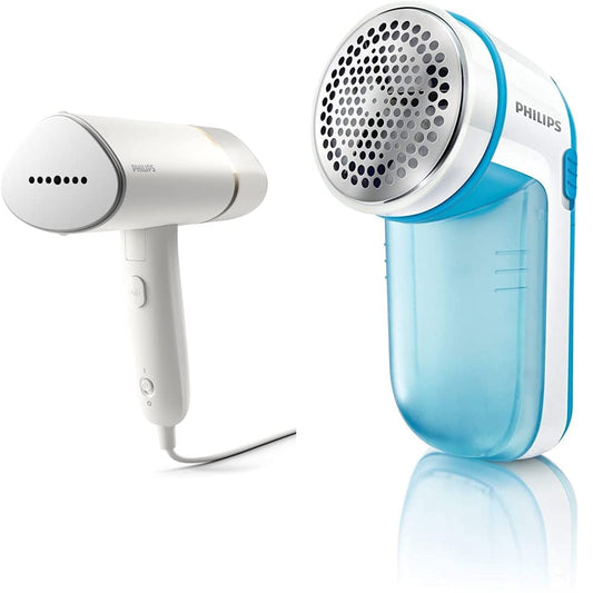 Philips mājsaimniecības ierīces STH3020/10 tvaika gludeklis, balts & Phil GC026/00, zils, 1 cm