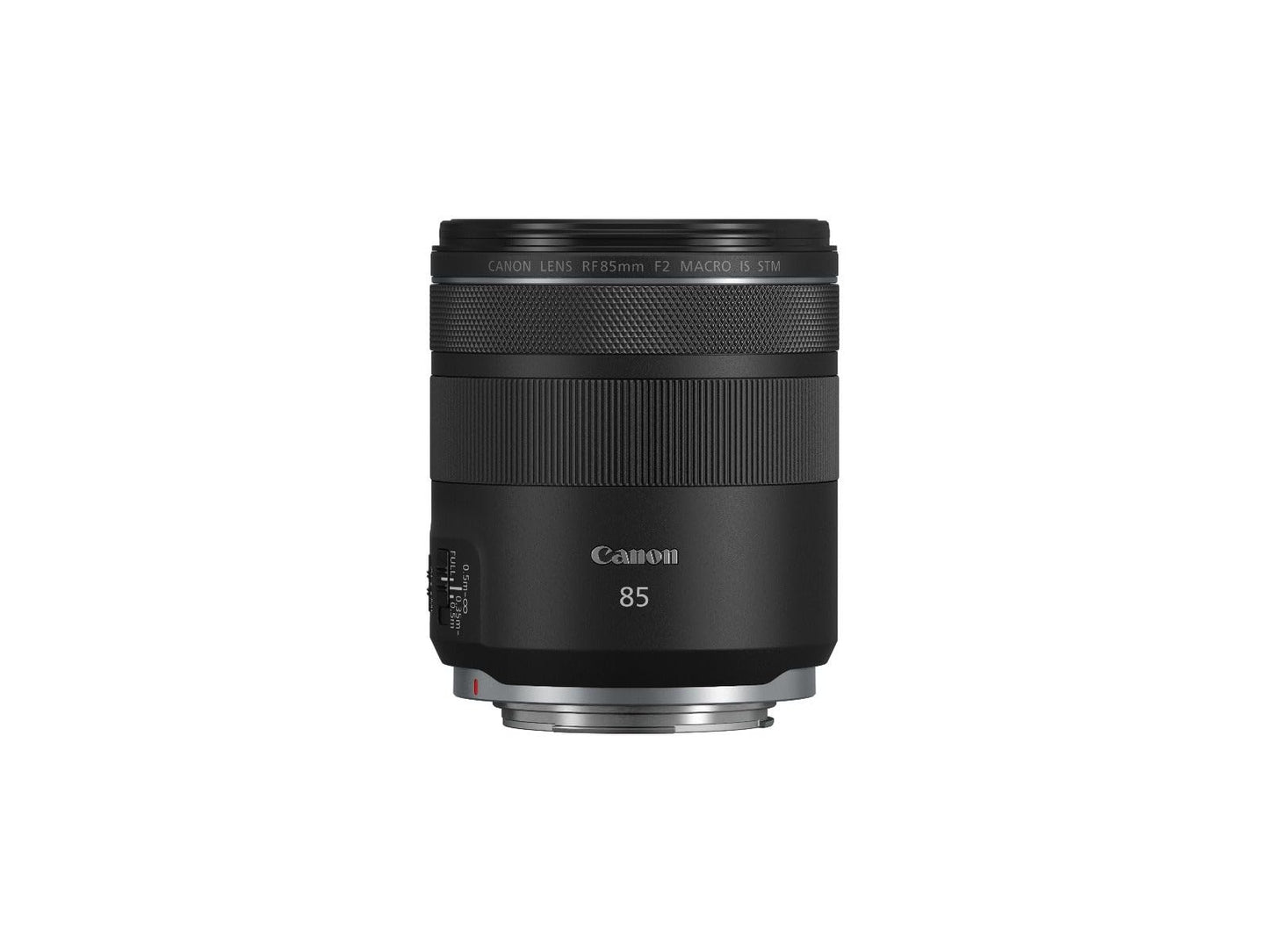 Canon RF 85mm F2 makro is STM portretu objektīvs Canon EOS R sērijai (0,5 reizes makro attēla mērogs, 5 pakāpju attēla stabilizators, 9 asmeņu diafragma, kluss STM motors, plaša leņķa objektīvs) melns